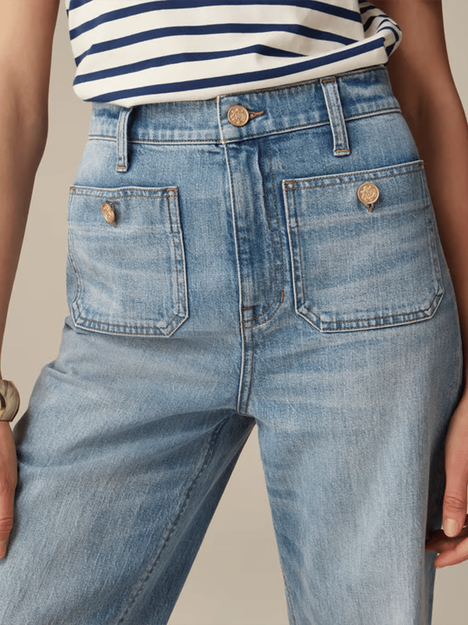 Women's European And American High Waist Straight Wide Leg Jeans
