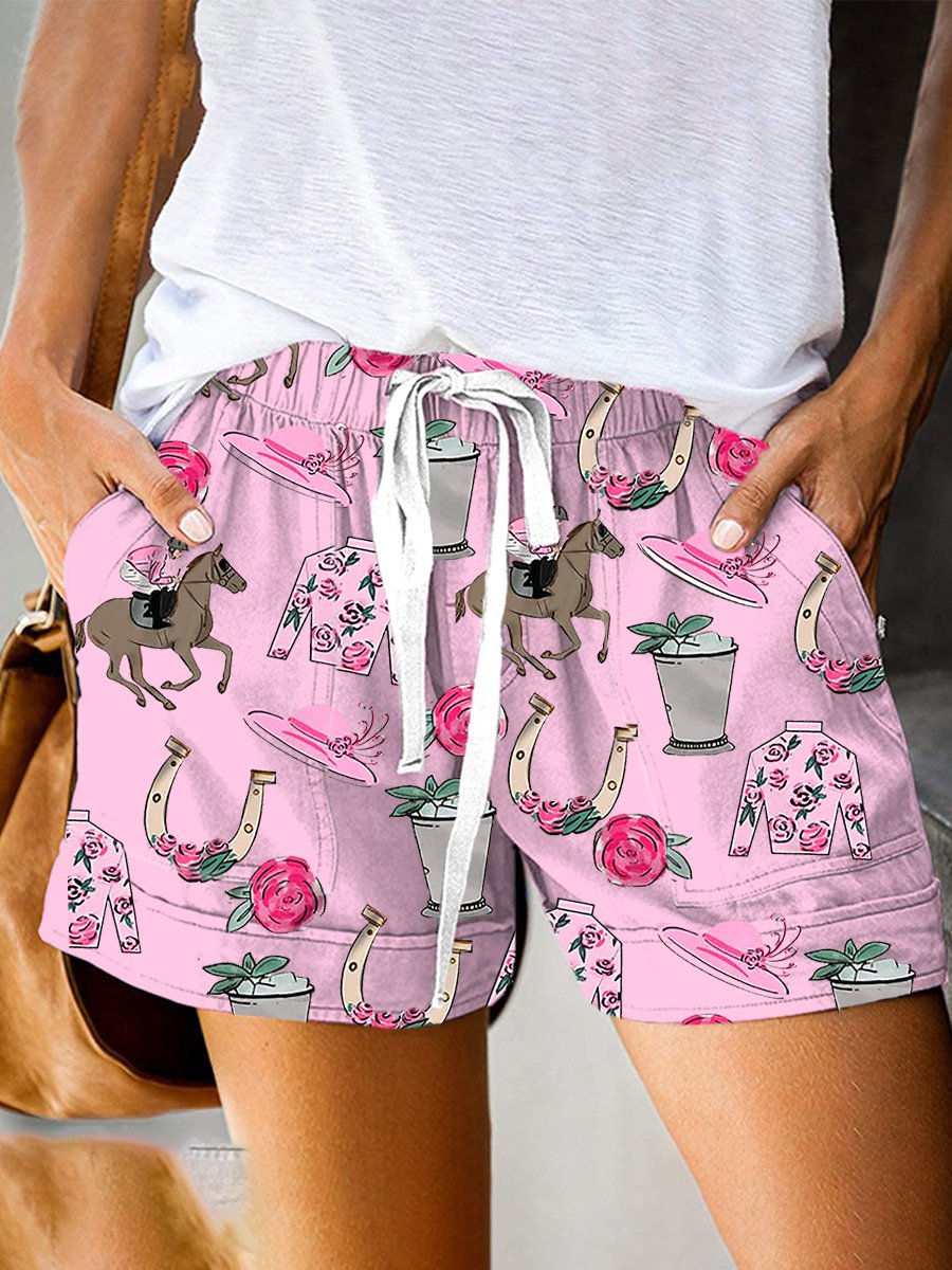 Women's Derby Horse Printed Shorts