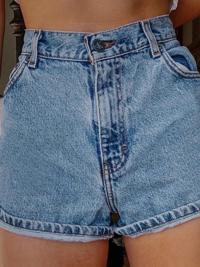 Women's Fashion Printed Hip-Stretching Sexy Denim Shorts
