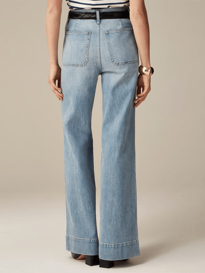 Women's European And American High Waist Straight Wide Leg Jeans