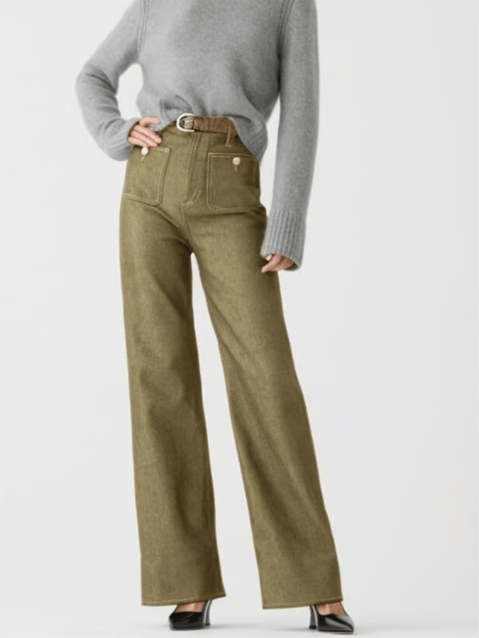 Women's European And American High Waist Straight Wide Leg Jeans
