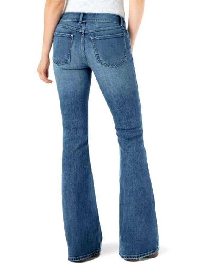 Western Button-Down Flared Denim Jeans