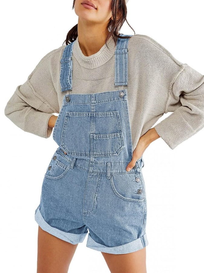 Women's Casual Loose Multi-Pocket Denim Jumpsuit