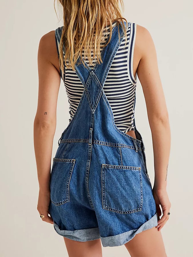 Women's Casual Loose Multi-Pocket Denim Jumpsuit