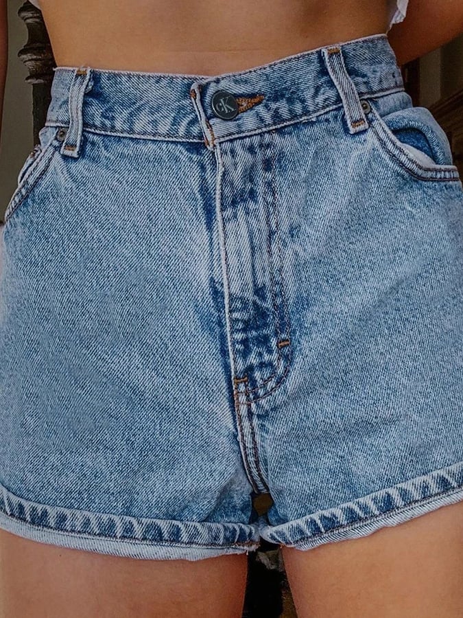 Women's Fashion Printed Hip-Stretching Sexy Denim Shorts
