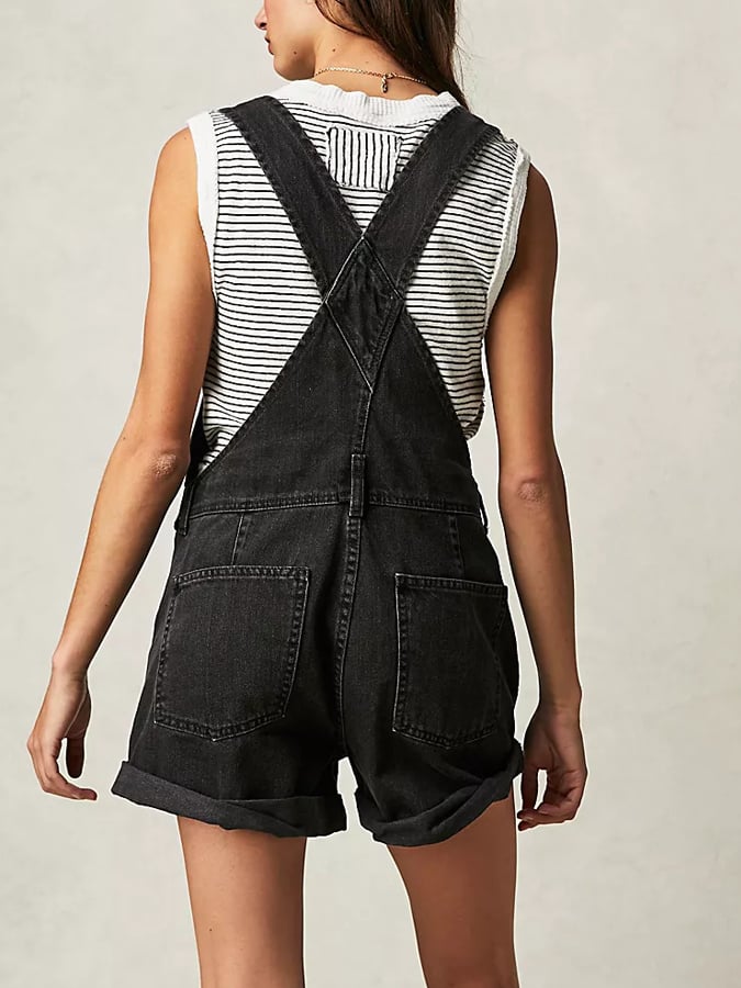Women's Casual Loose Multi-Pocket Denim Jumpsuit