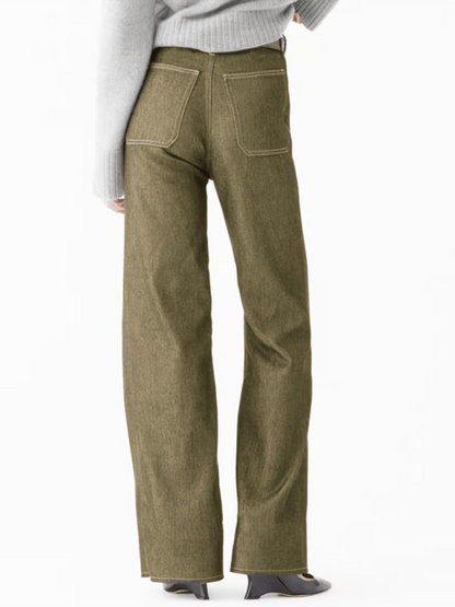 Women's European And American High Waist Straight Wide Leg Jeans