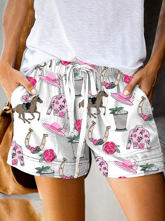 Women's Derby Horse Printed Shorts