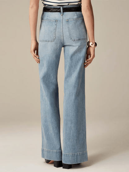 Women's European And American High Waist Straight Wide Leg Jeans