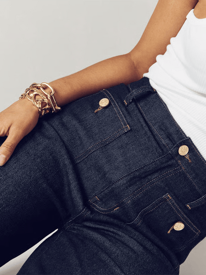 Women's European And American High Waist Straight Wide Leg Jeans