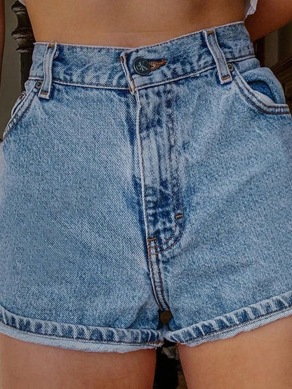 Women's Fashion Printed Hip-Stretching Sexy Denim Shorts