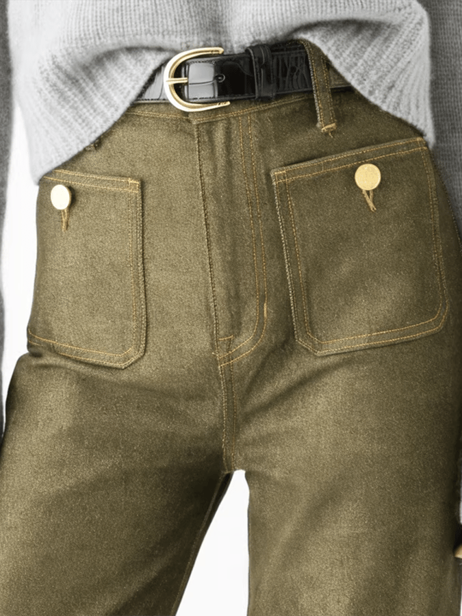 Women's European And American High Waist Straight Wide Leg Jeans